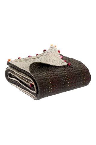 Plaid coton Gastounet - Gris - 140 x 200 cm