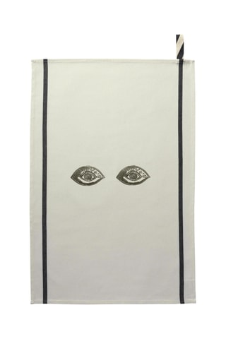 2 x Torchon en coton biologique Bon œil - Ecru