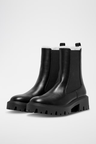 Bottines Chelsea fourrées - Noir