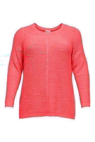 Pull en maille point mousse - Corail