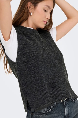 Pull sans manches - Gris foncé chiné