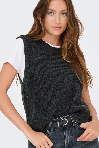 Pull sans manches - Gris foncé chiné