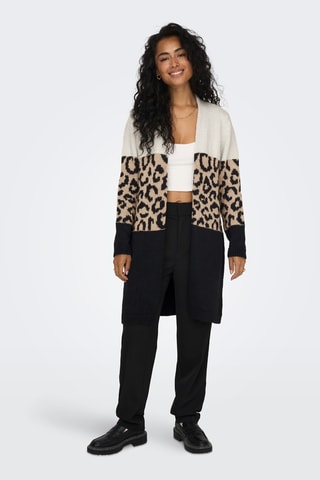 Gilet long - Noir et beige