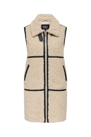 Veste longue sans manches - Beige