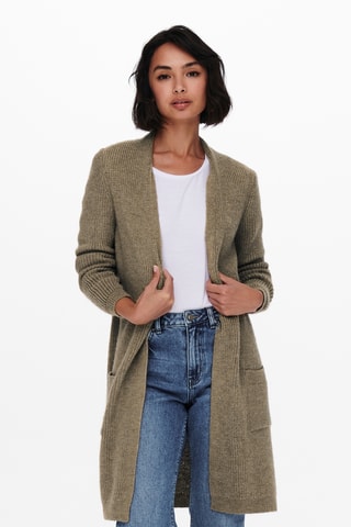 Gilet long - Kaki chiné