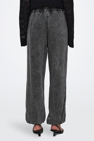 Pantalon cargo en jean taille haute - Noir