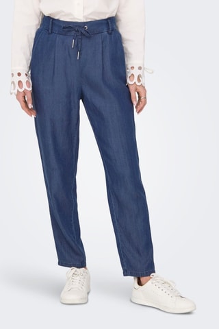 Pantalon en jean taille haute - Bleu marine