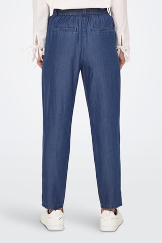 Pantalon en jean taille haute - Bleu marine