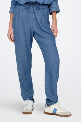 Pantalon en jean taille haute - Indigo