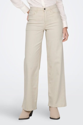 Pantalon taille haute en coton biologique - Ecru