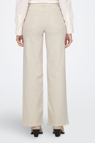 Pantalon taille haute en coton biologique - Ecru