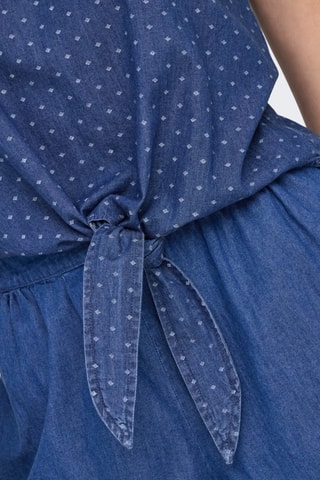 Caraco noué en denim - Bleu