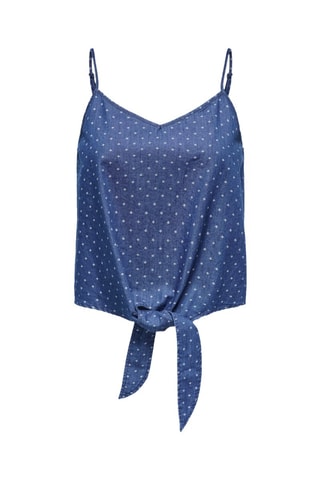 Caraco noué en denim - Bleu