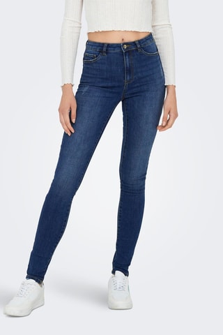 Jean skinny skinny taille haute - Bleu foncé