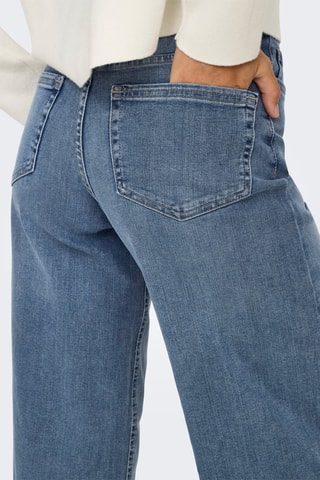 Jean wide legs en coton biologique - Bleu