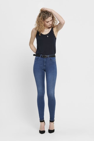 Jean taille haute - Bleu cobalt