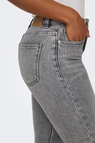 Jean taille haute droit - Gris