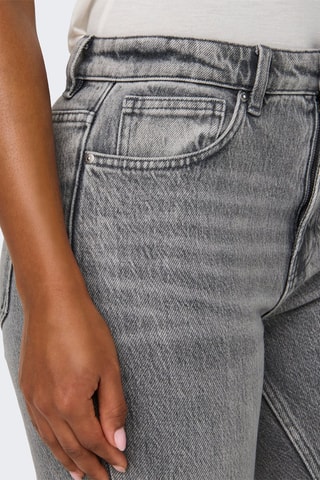 Jean taille haute droit - Gris