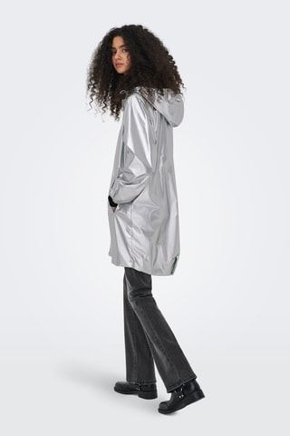 Parka réversible à capuche - Argenté et vert