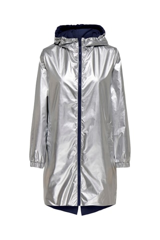 Parka réversible à capuche - Argenté et bleu marine