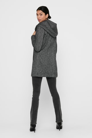 Manteau à capuche - Gris foncé chiné