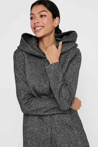 Manteau à capuche - Gris foncé chiné