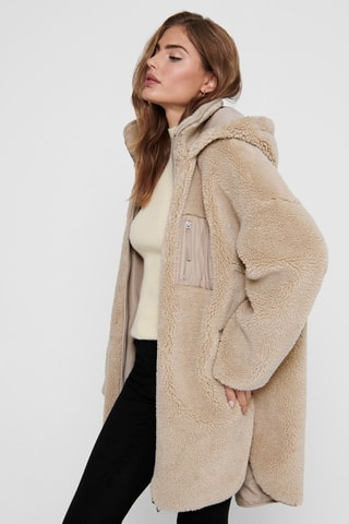 Manteau à capuche - Beige