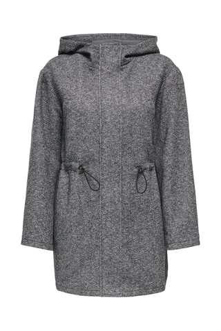 Manteau à capuche - Gris chiné