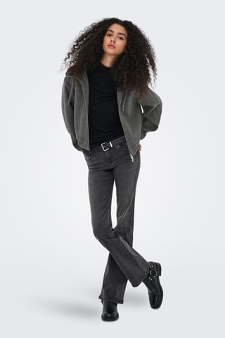 Veste à capuche - Gris foncé chiné