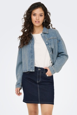 Veste en jean - Bleu cobalt