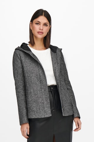 Veste à capuche - Gris chiné