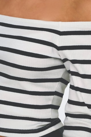 Crop top en coton biologique - Blanc et noir