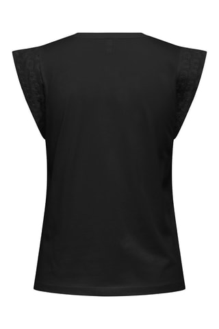 Top regular en coton biologique  - Noir