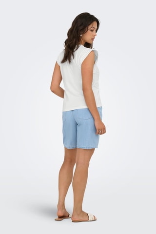 Top regular en coton biologique  - Blanc