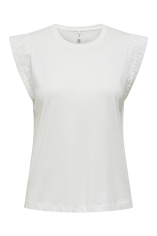 Top regular en coton biologique  - Blanc