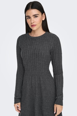 Robe patineuse - Gris foncé chiné