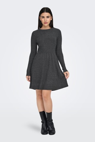 Robe patineuse - Gris foncé chiné