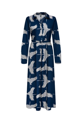 Robe longue regular - Bleu marine