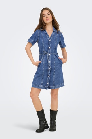 Robe courte regular - Bleu