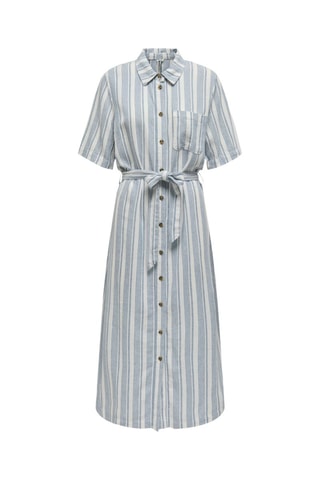 Robe chemise en lin - Bleu