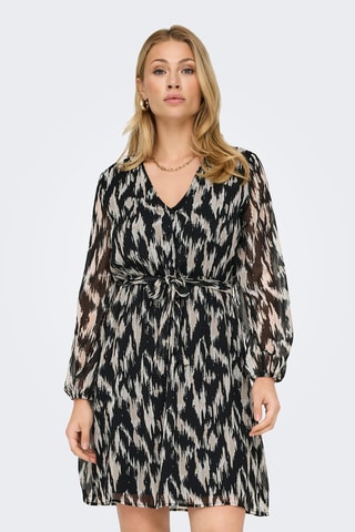 Robe courte - Noir et beige