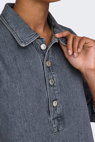 Robe trapèze en jean - Gris foncé