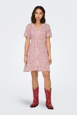 Robe patineuse - Rose et rouge