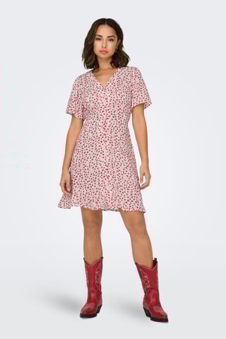 Robe patineuse - Rose et rouge