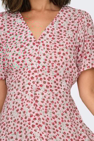 Robe patineuse - Rose et rouge