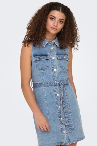 Robe chemise en jean - Bleu clair