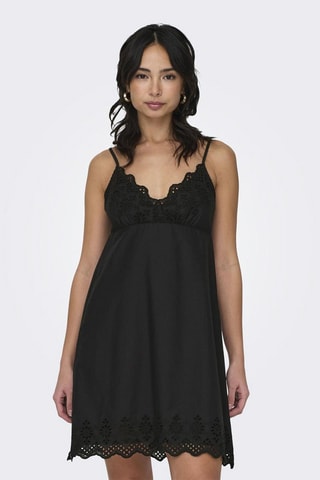 Robe patineuse en coton biologique - Noir