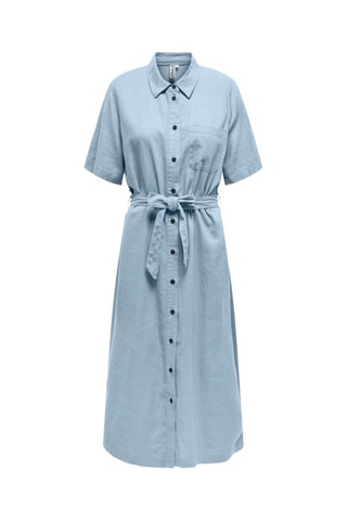 Robe chemise en lin - Ciel