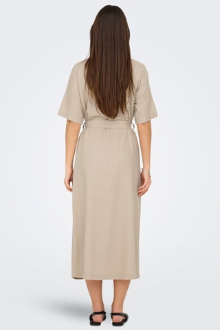 Robe chemise en lin - Beige