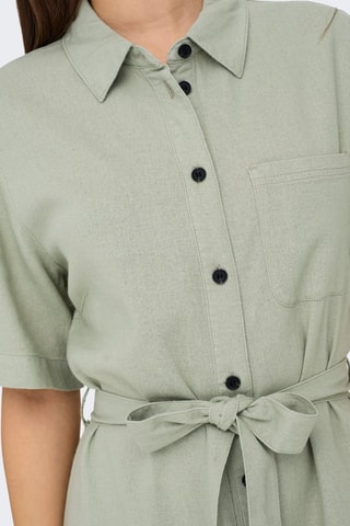 Robe chemise en lin - Kaki